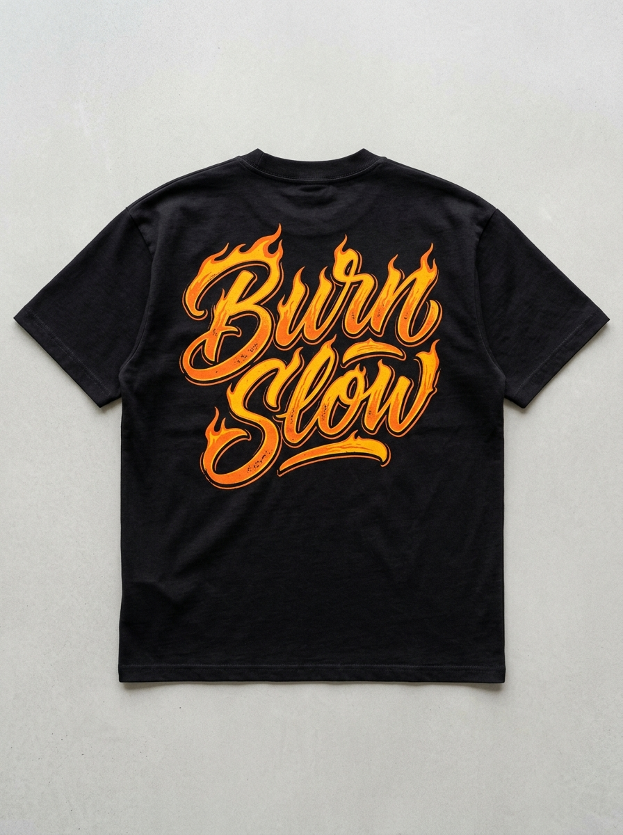 T-Shirt Oversize Brucia Lento - Vista posteriore