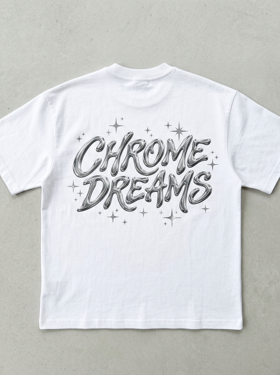 T-Shirt Oversize Y2K Sogni di Cromo - Vista posteriore