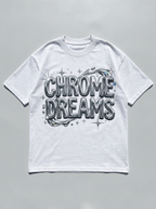 T-Shirt Oversize Y2K Sogni di Cromo - Vista frontale