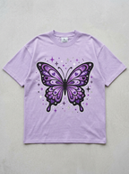T-Shirt Oversize Y2K Farfalla Cibernetica - Vista frontale