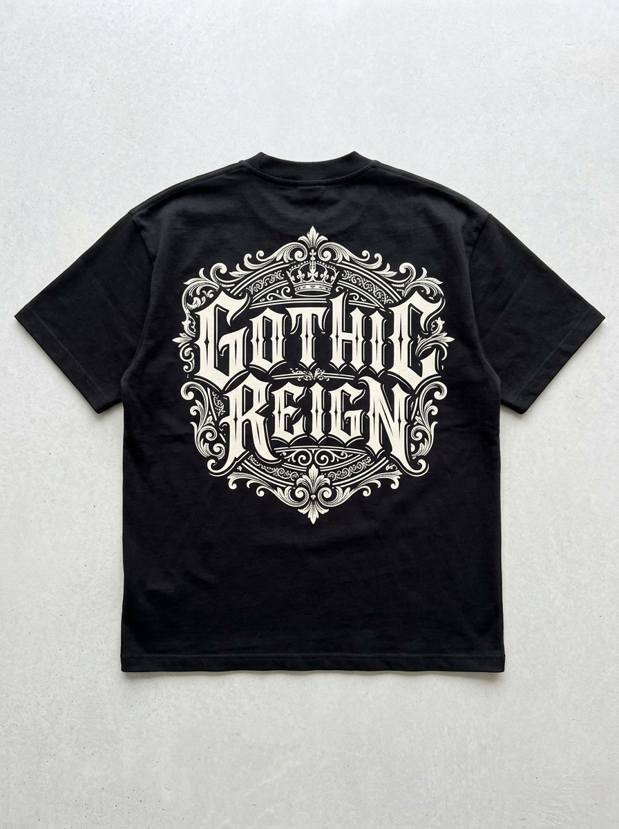 T-Shirt Oversize Regno Gotico - Vista posteriore