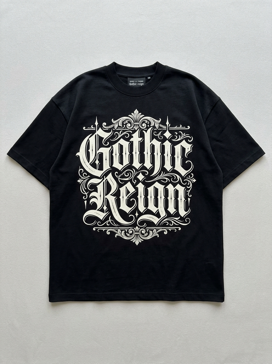 T-Shirt Oversize Regno Gotico - Vista frontale