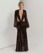Abito Maxi con Collo Halter Elegante in Giallo 15