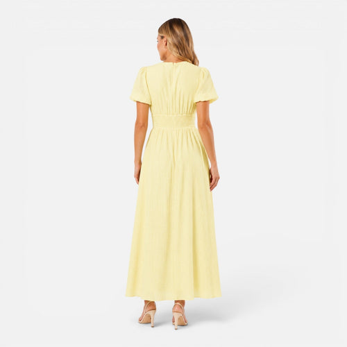 Abito maxi formale con maniche a palloncino e scollatura profonda a V 2