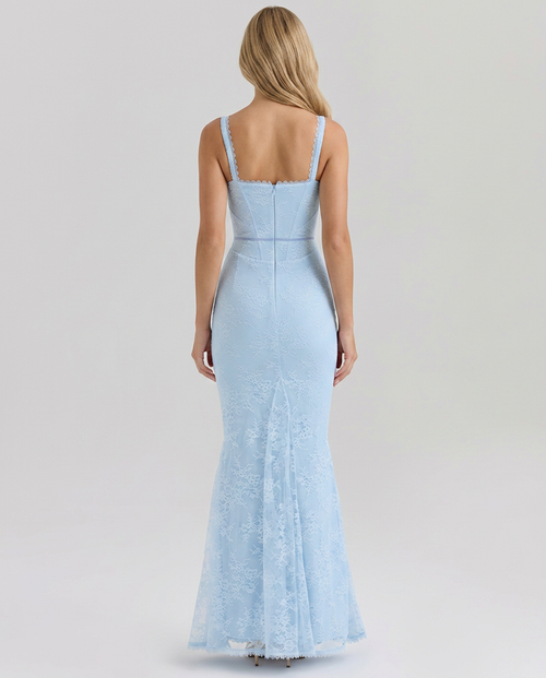Abito maxi in pizzo elegante per donne, perfetto per occasioni formali. 2