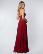 Abito maxi in pizzo romantico con scollo a cuore 10