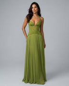 Abito maxi in pizzo romantico con scollo a cuore 21
