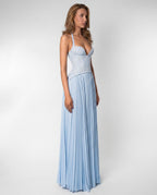 Abito maxi in pizzo romantico con scollo a cuore 4