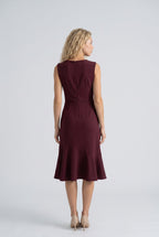 Abito midi elegante con volant per donne 11
