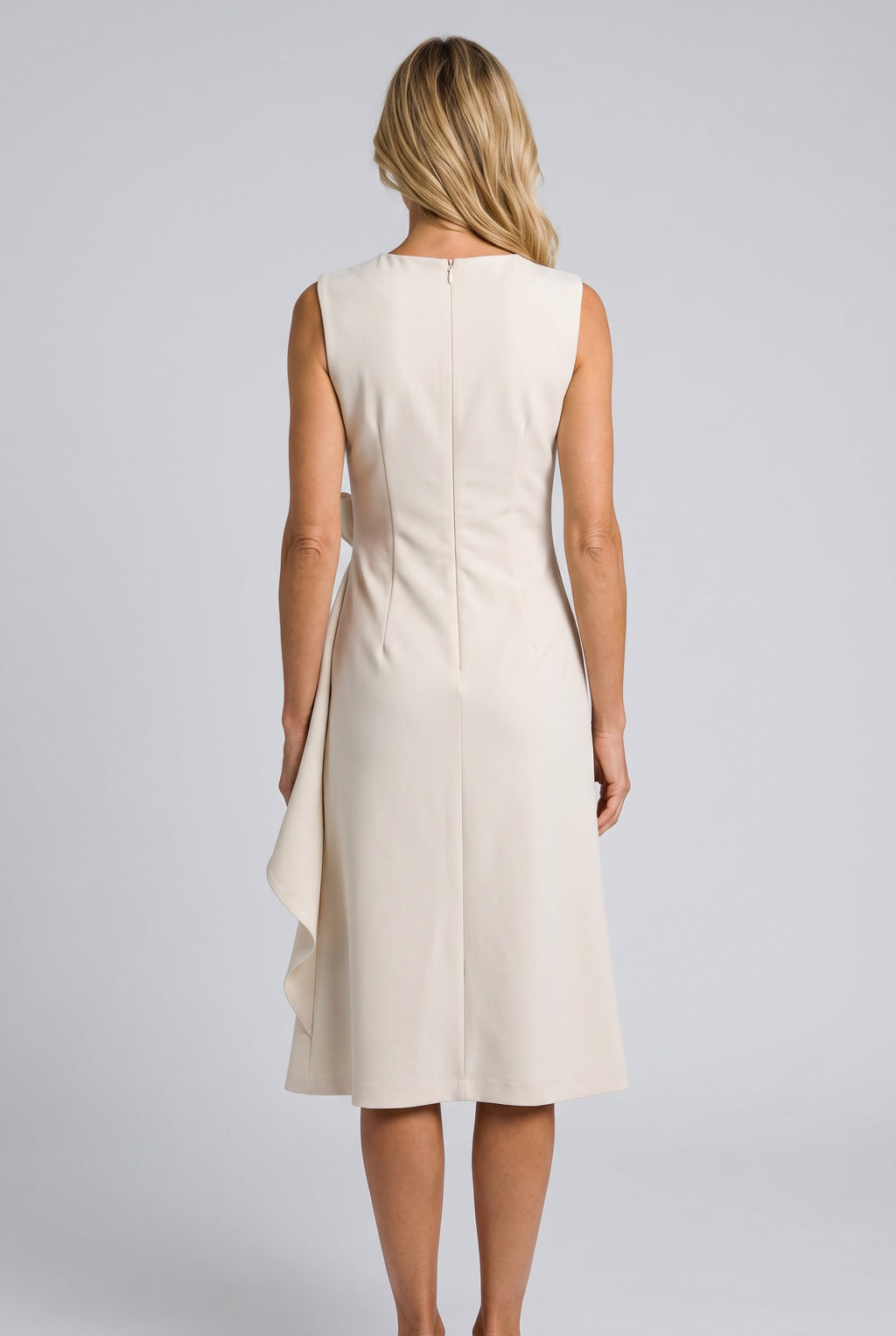 Abito midi elegante con volant per donne 8