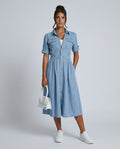 Abito midi in denim elegante per donne