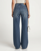 Jeans a gamba larga con fodera in pile per donne, comfort e stile quotidiano. 2