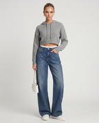 Jeans a gamba larga con fodera in pile per donne, comfort e stile quotidiano. 4