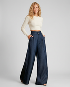 Jeans a gamba larga eleganti in denim scuro. 4