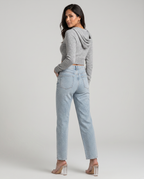 Jeans a vita alta brillanti per donne 5