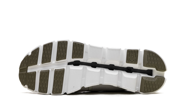 On Running Cloud 5 Chalk Grove sneaker elegante in beige e verde. 6