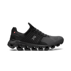 On Running Cloudswift in nero, scarpa sportiva elegante e minimalista.