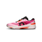 Scarpe da corsa leggere On Running The Roger Pro in rosa e fiamma.