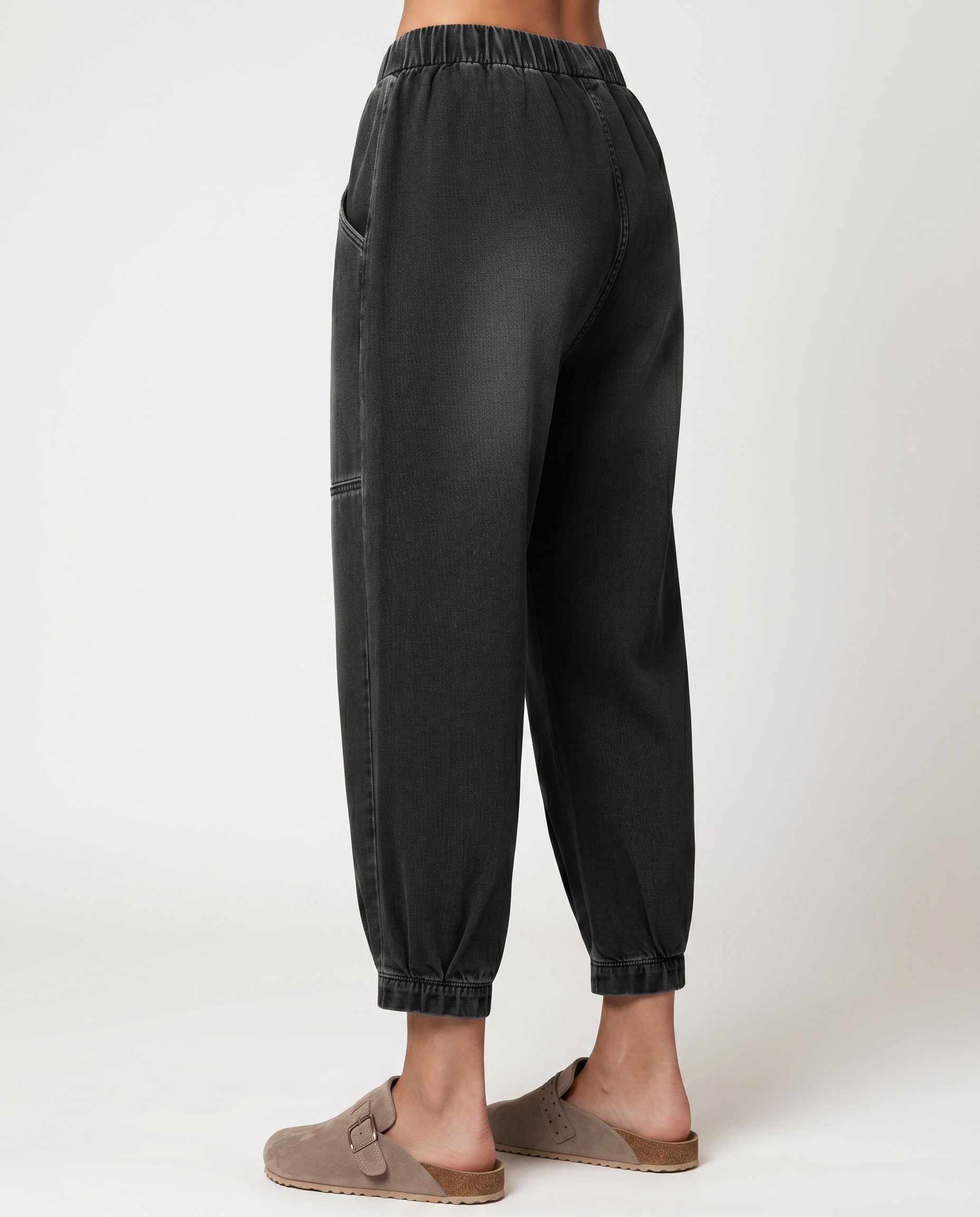 Jeans Tapered Eleganti con Vita Elasticizzata per Donne 3