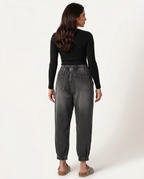 Jeans Tapered Eleganti con Vita Elasticizzata per Donne 5