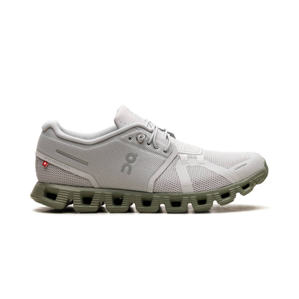 Sneaker On Running Cloud 5 in grigio ghiacciaio e verde reseda.