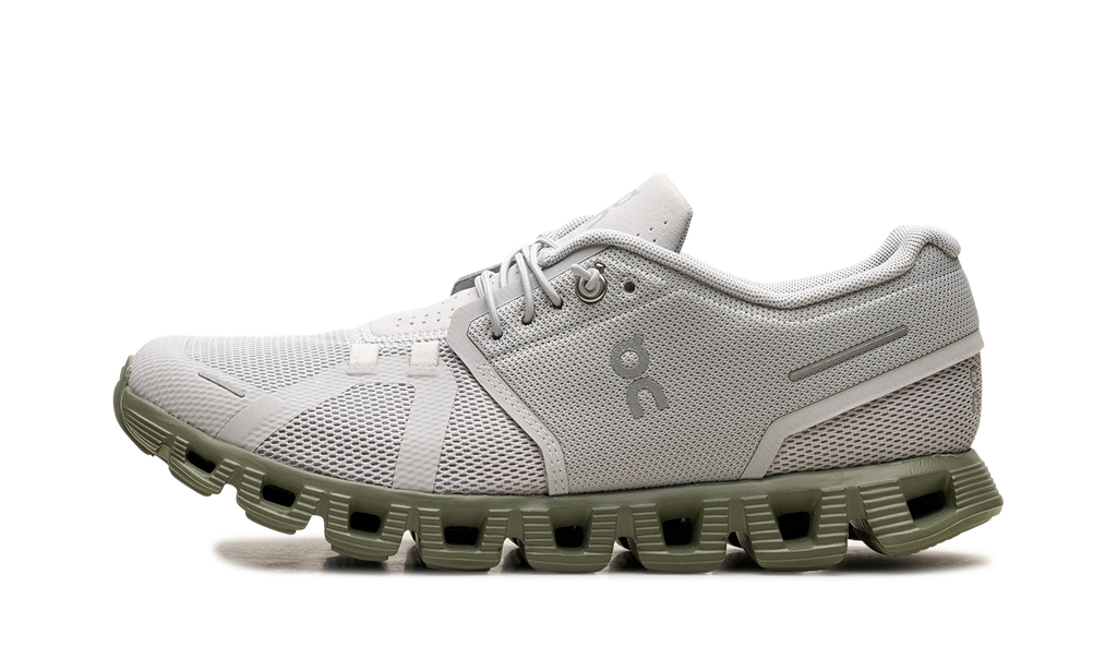 Sneaker On Running Cloud 5 in grigio ghiacciaio e verde reseda. 7