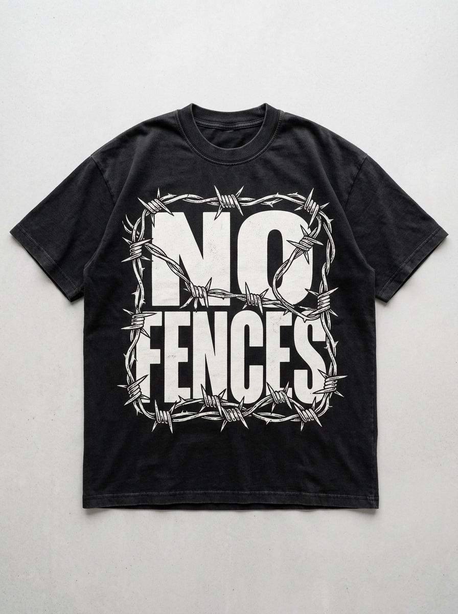 T-Shirt Oversize Senza Confini - Vista frontale