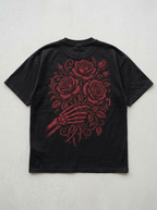 T-Shirt Oversize Rose e Scheletro - Vista posteriore